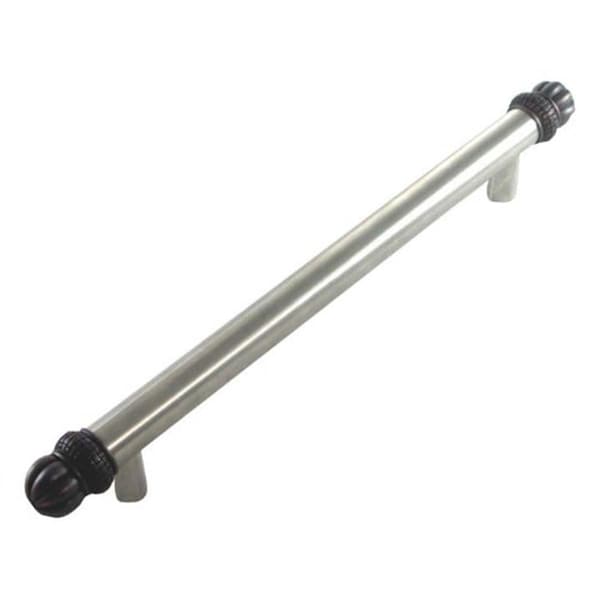Strategic Brands 18 in. Center to Center 22 in. Satin Brass Antique Rattan Oversize Tube Handle 20320-18 - main